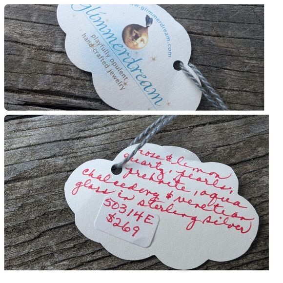 Vintage Sterling Silver Gemstone & Pearl Bracelet, Romantic Gift, Beachy Jewelry - Picture 9 of 10